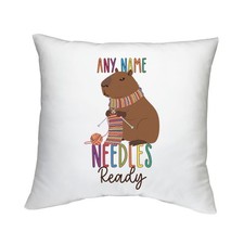 Personalisierte Nadeln Fertig Strick Capybara Kissen Haus Geschenk - 40 x 40 cm