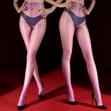 Seamless High Density Tights 640-Knit Ultra Sheer Pantyhose Oily Shiny Invisible