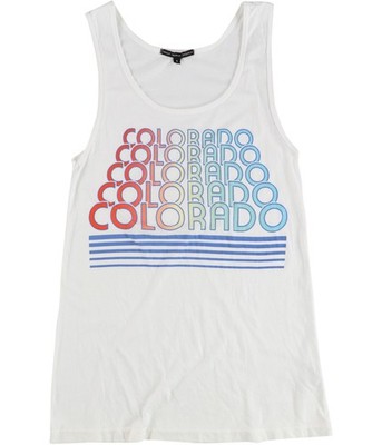 TRULY MADLY DEEPLY Womens Colorado Tank Top, white, S