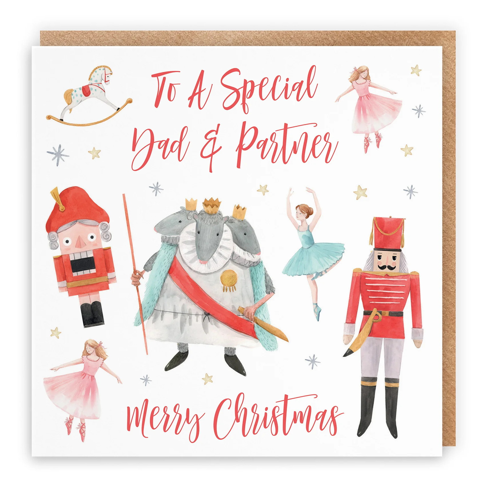 Dad And Partner Christmas Card Nutcracker