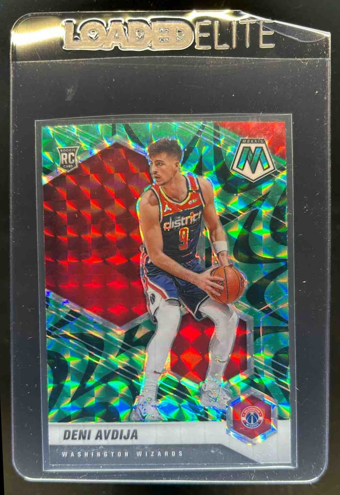 2020-21 Mosaic Deni Avdija RC Mosaic Reactive Green #217 Wizards