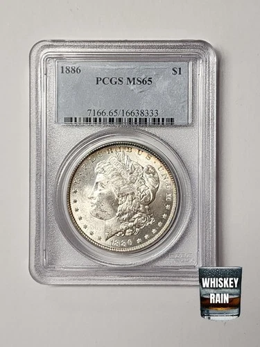 1886 Morgan Silver Dollar ~ PCGS MS65 ~ Nice Rim Toning (333)