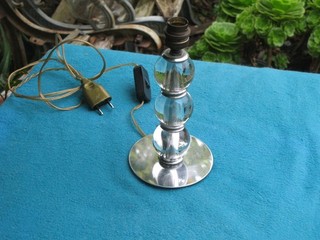 Lampe ancienne Art Déco vintage dans le style de Jacques Adnet 22 cm