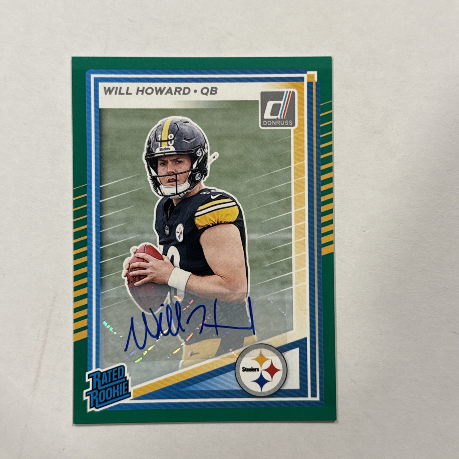 2025 Panini Donruss Will Howard Rated Rookie Green Auto