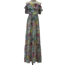 Alice + Olivia Floral Print Off-the-Shoulder Dress 6, Multicolor Women USED