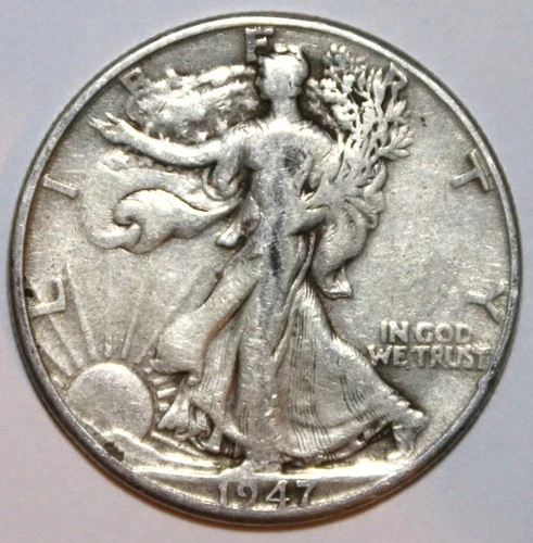 1947-D Walking Liberty Half Dollar - VF - #0938EC