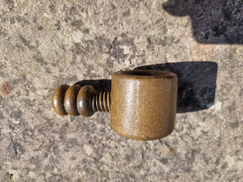 Vintage Treen Screw Nutcracker Turned Hardwood Early 20th Century Kitchenalia (photo 3)