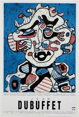 Original JEAN DUBUFFET Poster Outsider Art Brut 67/93 Ausstellungsplakat Solario
