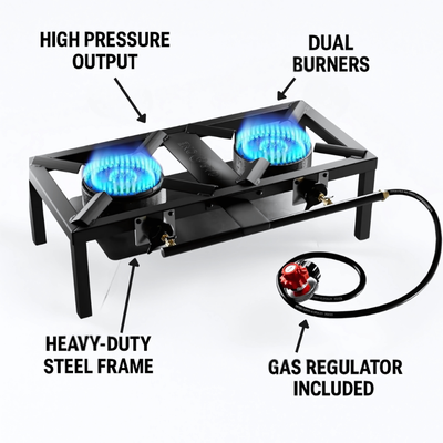 #ad High Pressure Propane Burner Outdoor Cooker Stove Seafood Boil Turkey Fryer $89.97