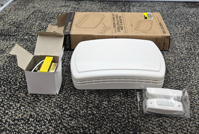 NuTone BK125LWH Wired Door Chime Assembly With 2 Lighted Pushbuttons - White