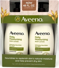 Aveeno Daily Moisturizing Body Lotion 2-Pack 24 Fl Oz Fragrance Free
