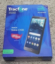 TracFone Nokia C100 32GB Black Prepaid Smartphone 