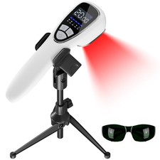 Red Light Therapy Device for Body Pain ReIief with Stand, 6x808nm 12x650nm Ha...