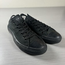 Converse All Star Shoes Mens Size 9 Black Low Top Monochrome Canvas Sneakers