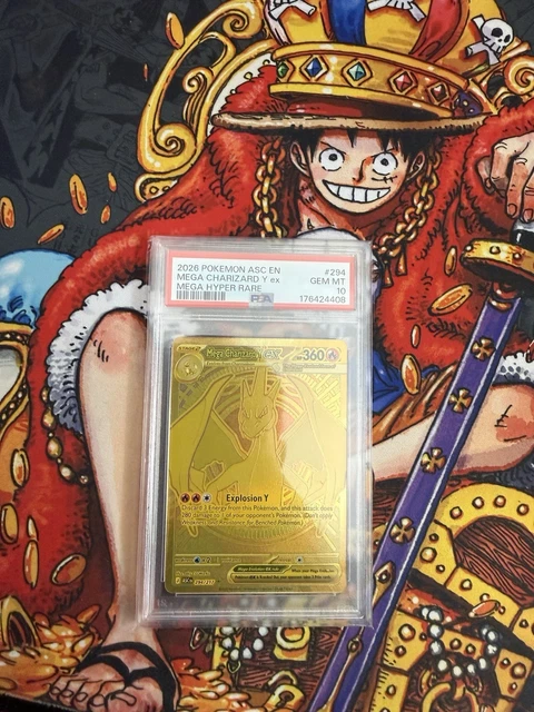 PSA 10 Pokemon TCG Mega Charizard Y ex 294/217 Foil Mega Hyper Rare ENG