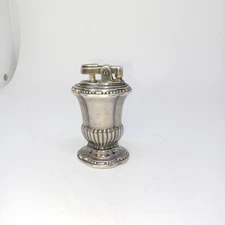 Vintage Ronson Mayfair Silver Tone Table Lighter Used Untested Refillable 