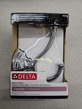 Delta 79735 Cassidy Double Towel Hook Bath Hardware Accessory in Polished Chrome