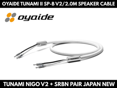 New OYAIDE TUNAMI II SP-B V2/2.0m Speaker Cable TUNAMI NIGO V2 + SRBN Pair Japan