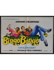 manifesto BINGO BONGO adriano celentano carole bouquet campanile tanga S03