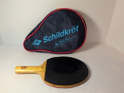 Double Happiness DHS Table Tennis Ping Pong Paddle Bat 3016 & Schildkrot Case
