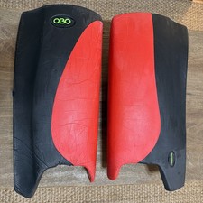 OBO ROBO Hi-rebound Hockey Goalkeeping Pads - Medium Red and Black