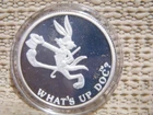 999 FINE SILVER 1 TROY OZ BUGS BUNNY WHAT'S UP DOC? ROUND nw88