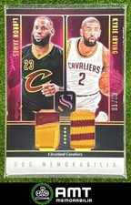 LeBron James Kyrie Irving 2024-25 Panini Silhouette 6/10 Duo Patch Gold DUO-CLE