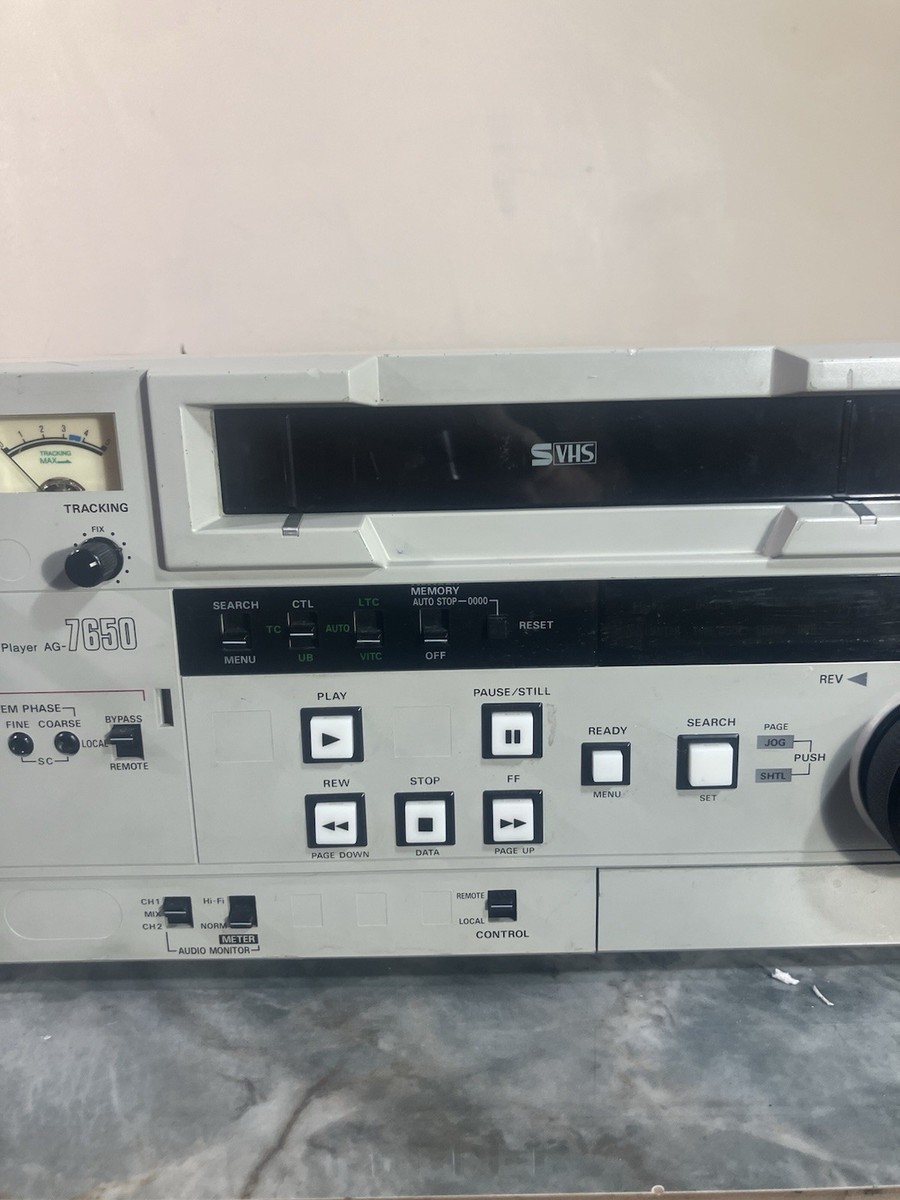 Panasonic　SVHS編集機AG-7650中古品の出品です。 Panasonic AG-7650-P Professional Video Cassette Player AG-7650 VHS