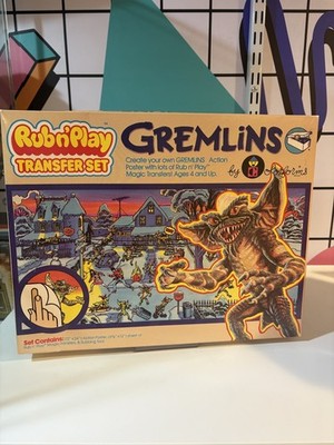 Vintage GREMLINS Rub N Play Transfer Set (1984) By Colorforms Brand New Sealed