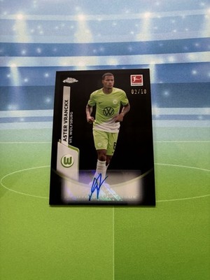 2023-24 Topps Chrome Bundesliga Auto Aster Vranckx Black /10 VFL Wolfsburg