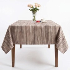 Salmon Jacquard Wedding Tablecloth Multi Polyester Dining Cover Custom