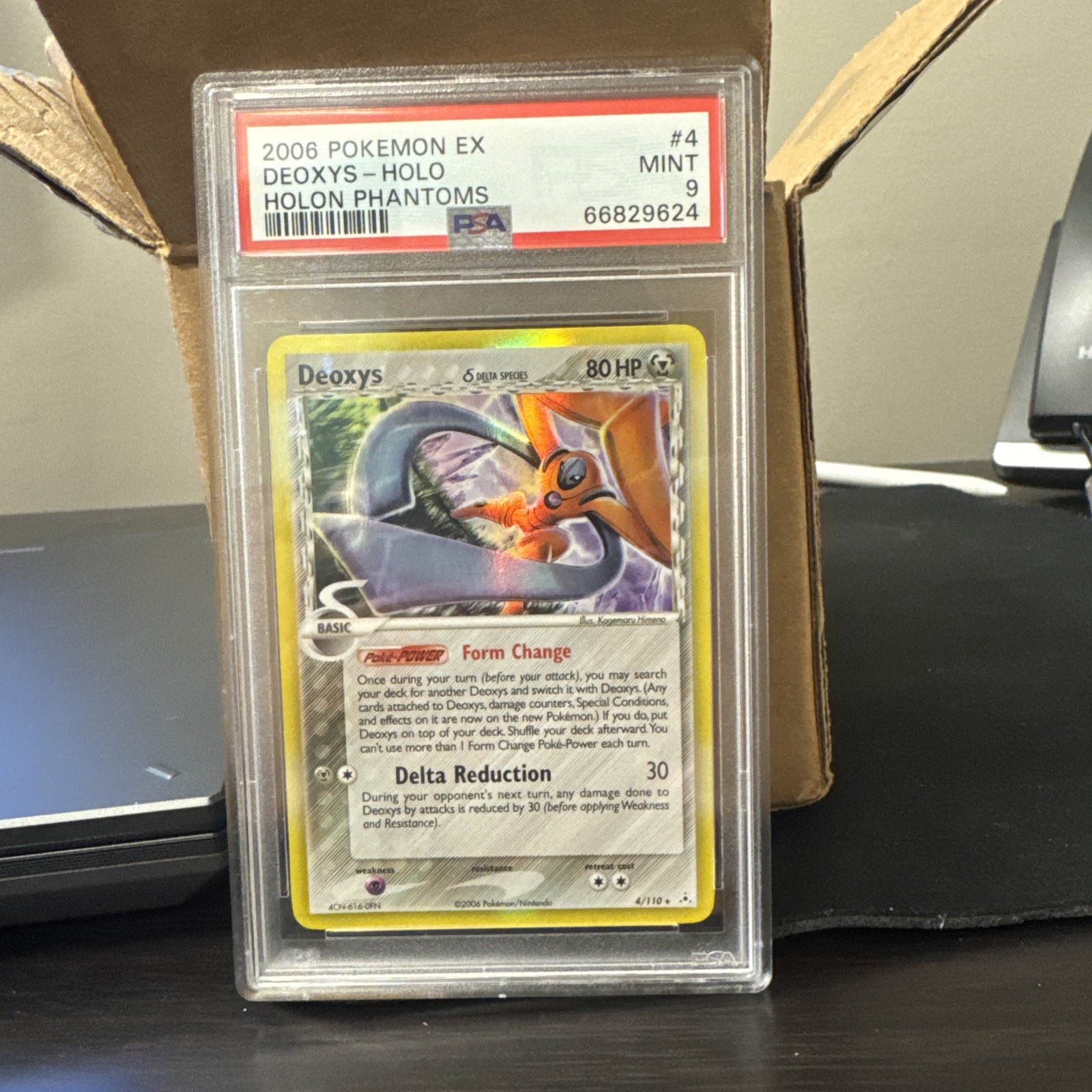 Pokémon Deoxys ex Delta Species 4/110 EX Holon Phantoms Holo PSA 9 ships fast
