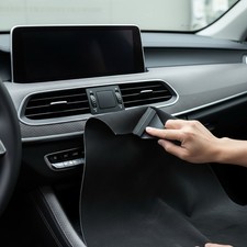 Black Suede Fabric Wrap - 17X70 Inch Suede Wrap for Car Interior - Self-