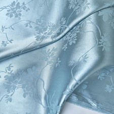 Floral Jacquard Satin Fabric 58'' Wide Silky Charmeuse Fabric For Gown Kimono