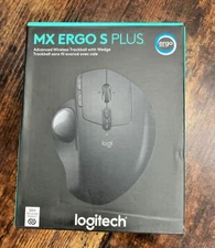 Logitech MX Ergo S Plus Advanced Wireless Ergonomic Trackball Mouse Black (MR)