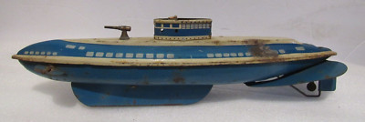 Vintage Wolverine Wind Up Submarine Toy Made in Pittsburgh PA  Original