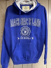 Mackinac Island Michigan Exist College Blue Hoodie Men s Small EUC