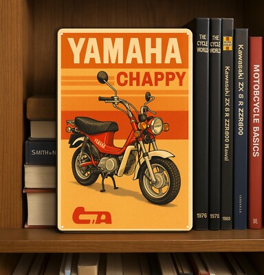 Yamaha Chappy Motorcycle Metal Poster - Collectable Sign