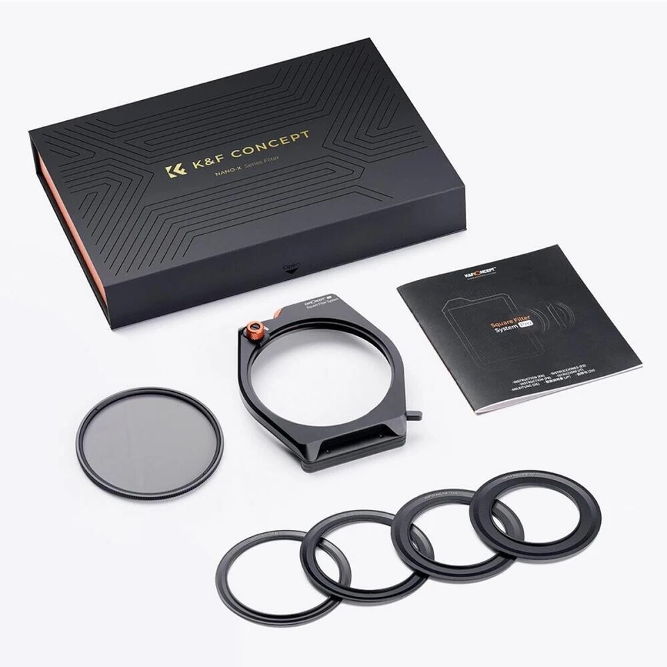 K&F Concept X-PRO Square Filter Holder+95mm Circular Filter+4 Filter adapter Kit - Image 2 of 4