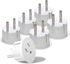 OREI American USA to European Plug Adapter   Type E/F Schuko Plug Adapter - Use