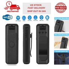 Mini Body Camera 1080P Clip Audio Video Recorde 180° Rotatable Infrared Night
