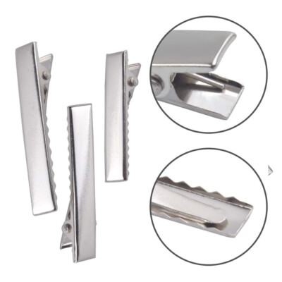 50/100 Stck. Klein Mittel Lot Silber Krokodil Alligator Zum Selbermachen Schleife Rohling Haarspangen