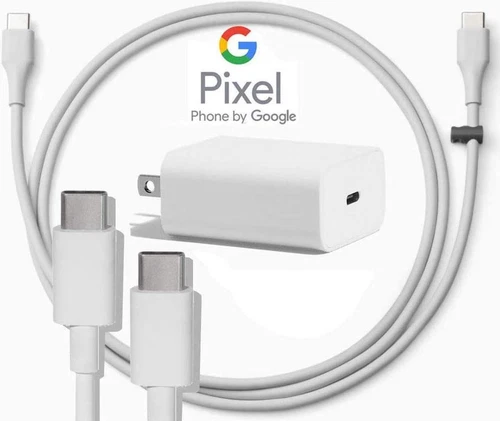 Google USB-C Fast Charger & USB-C to USB-C Cable Set Google Pixel 7,8,9 Pro