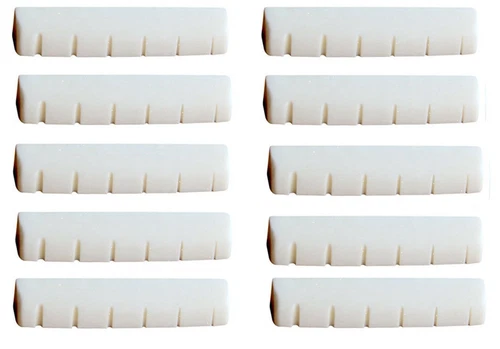 10x Guitar Bone Nut Saddle Luthier 1-11/16"x15/64"x3/8" (43x6x9mm)