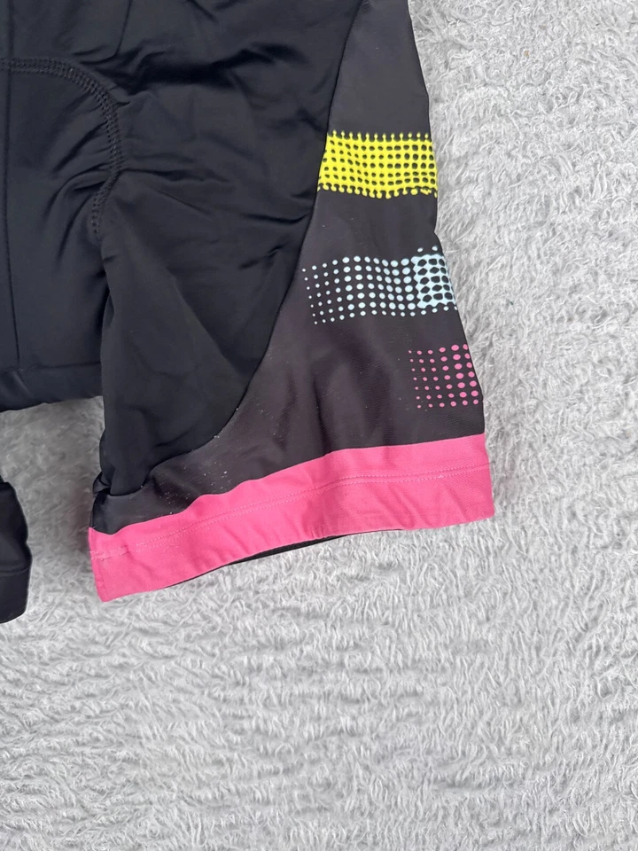 Pantalones Cortos Beroy Ciclismo Niñas Medianos Negro Rosa Nylon Mezcla Spandex Acolchados Foto 2 de 4