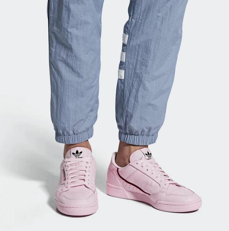 adidas originals continental 80's trainers in pink