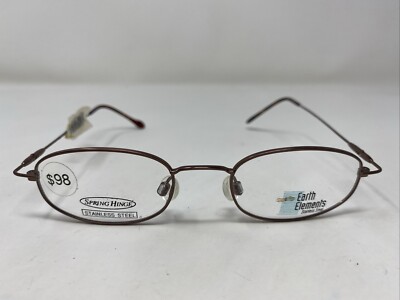 Earth Elements EE123 857 46-19-135 Matte Brown Full Rim Eyeglasses Frame -G49
