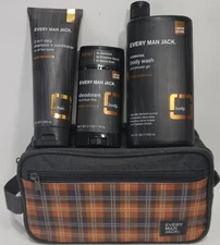 Every Man Jack Bath & Body Sandalwood Body Wash, Shampoo & Deodorant Gift Set