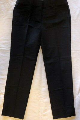 LOFT Size 2 THE RIVIERA PANT Black Cropped NWT 78% Cotton 20%Rayon 2%Spandex 