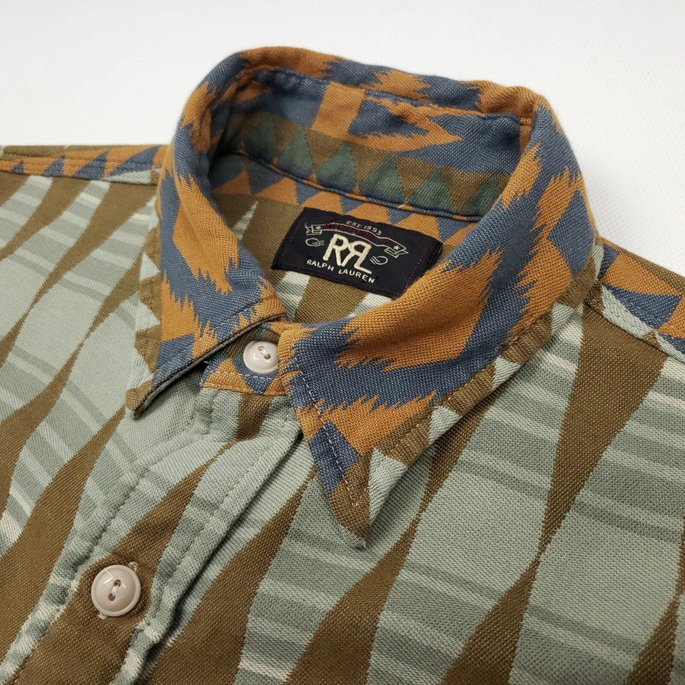 RRL Aztec Navajo Shirt Small Men Native Western Jacquard Double RL Ralph Lauren - Image 4 of 4